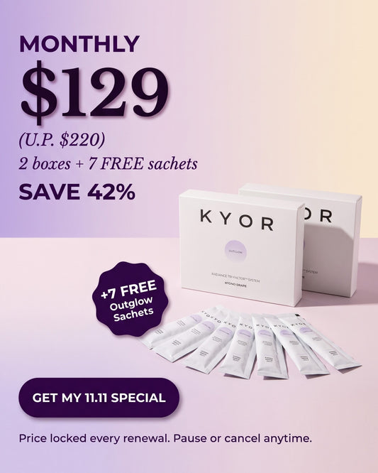 Pre 11.11 Promo 7 Free OUTGLOW sachets (Worth $42)