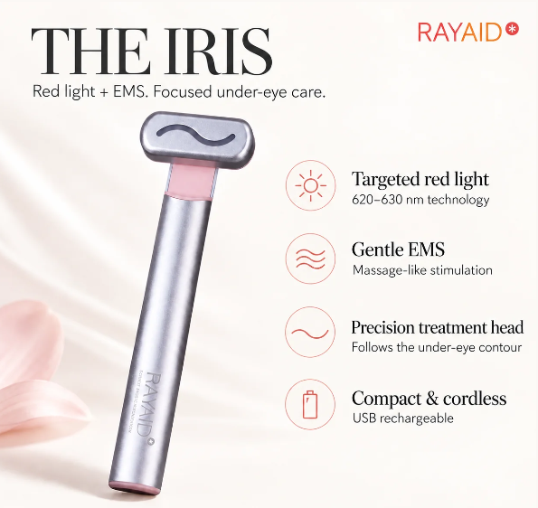 RAYAID - THE IRIS - Under-Eye Red Light + EMS Device (Worth $89)